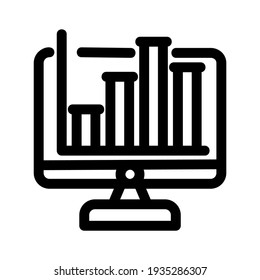 icono de gráfico o logotipo símbolo de signo aislado ilustración vectorial - iconos vectoriales de estilo negro de alta calidad

