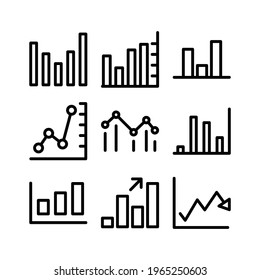icono de gráfico o logotipo símbolo de signo aislado ilustración vectorial - Colección de iconos vectoriales de estilo negro de alta calidad
