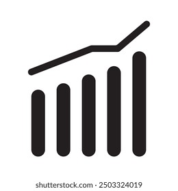Icono de gráfico o logotipo aislado signo símbolo Ilustración vectorial - Iconos de vector de estilo negro de alta calidad