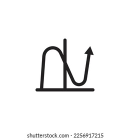 Graph icon or logo in modern line style. thin outline pictogram for web site design and mobile apps. Vector illustration on a white background.