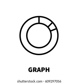 Graph icon or logo in modern line style. High quality black outline pictogram for web site design and mobile apps. Vector illustration on a white background.