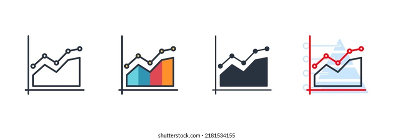 graph icon logo vector illustration. diagram symbol template for graphic and web design collection