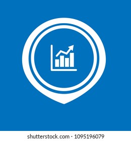 graph icon and map pointer.