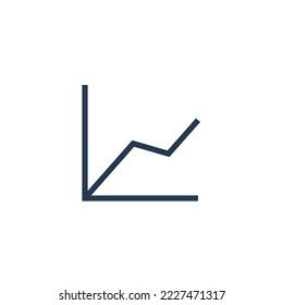 Graph icon modern vector line design symbol analytics increasing line bar chart business
