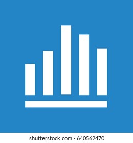 Graph icon on blue background