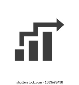 Graph icon on white background. Vector illustration