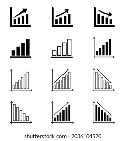 graph icon on white background