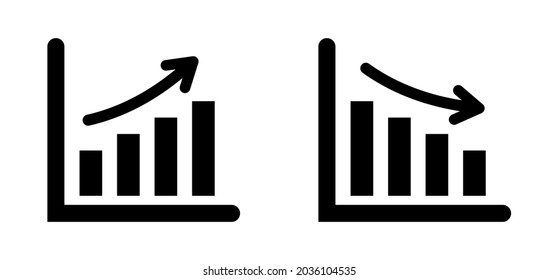 graph icon on white background