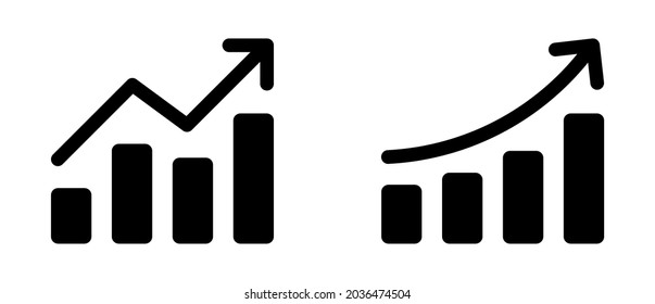 graph icon on white background