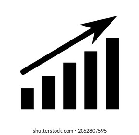 graph icon on white background