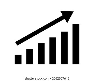 graph icon on white background