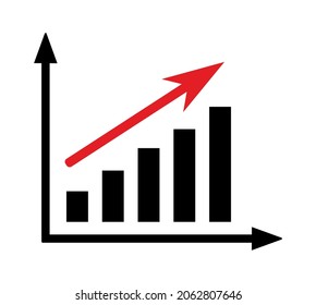 graph icon on white background