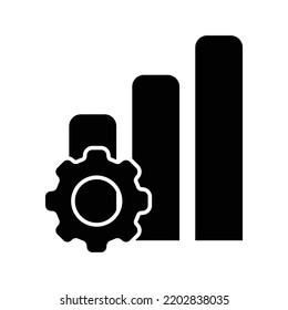 Graph-Symbol auf weißem Hintergrund