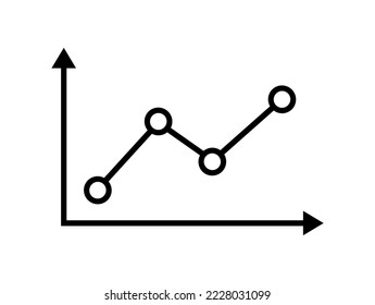 Graphsymbol auf weißem Hintergrund