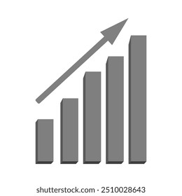 Graph icon on  white background