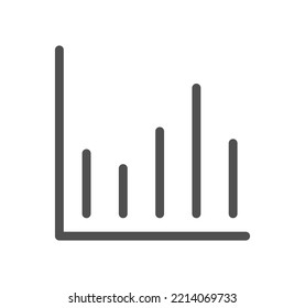 Graph icon outline and linear vector.
