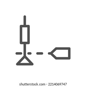 Graph icon outline and linear vector.
