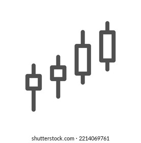 Graph icon outline and linear vector.
