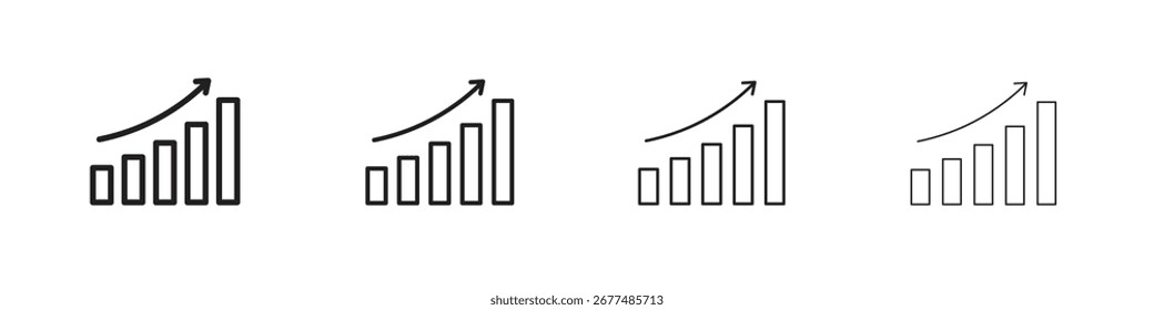 Ícone de gráfico do outline vetor pack. Melhor para web, celular, interface do usuário