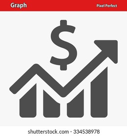 Graph Icon. Professional, pixel perfect icon optimized for both large and small resolutions. EPS 8 format.