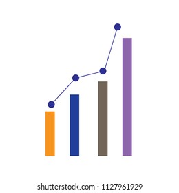 Graph icon for profit business.