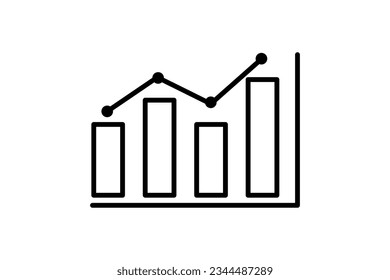 Graph Icon. Icon related to survey.line icon style. Simple vector design editable