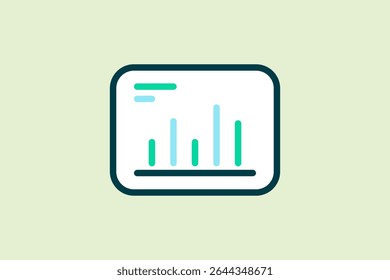 Graph icon. icon related to UI elements. suitable for web site, app, user interfaces,element, printable etc. flat line icon style. simple vector design editable