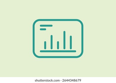 Graph icon. icon related to UI elements. suitable for web site, app, user interfaces,element, printable etc. line icon style. simple vector design editable