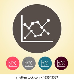 Graph Icon in round shape.