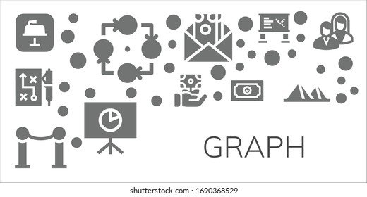 graph icon set. 11 filled graph icons.  Simple modern icons such as: Keynote, Strategy, Money, Line, Analytics, Whiteboard, Pyramids, Business