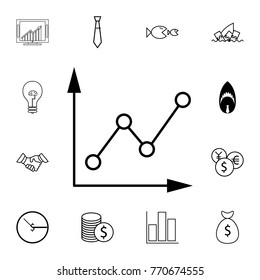 Graph Icon. Set of business element. Premium quality graphic design. Signs, outline symbols collection, simple thin line icon for websites, web design, mobile app, info graphics on white background
