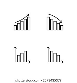 Graph icon set. Graph and Chart icon.