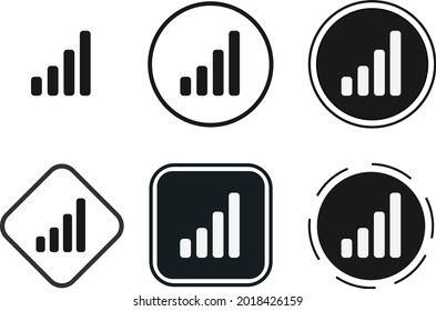graph icon set. Collection of high quality black outline for web site design and mobile dark mode apps. Vector illustration on white background