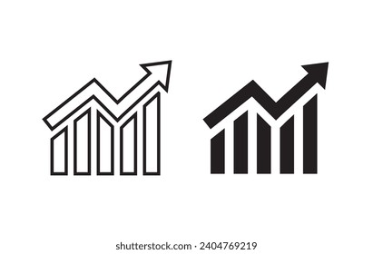 Conjunto de iconos de gráfico. ilustración vectorial