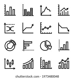 Graph Icon Set Vector image. 48 x 48 pixels perfect. 
 - Recommendations - Full Size 240px x 240px  Stroke 2px -