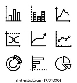 Graph Icon Set Vector image. 48 x 48 pixels perfect. 
 - Recommendations - Full Size180px x 180px  Stroke 2px -