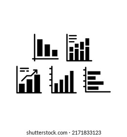 Graph Icon Set Vector Symbol Design Illustration