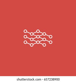 graph icon. sign design. red background