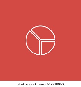 graph icon. sign design. red background