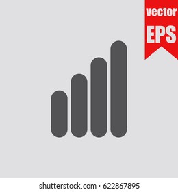 Graph icon sign symbol isolated in flat style.Vector illustration.