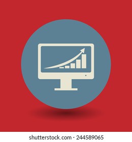 Graph icon or sign, vector illustration