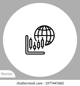 Graph icon sign vector,Symbol, logo illustration for web and mobile