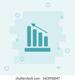 Graph Icon. Simple icon, blue colored icon illustration. 