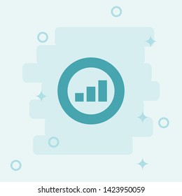 Graph Icon. Simple icon, blue colored icon illustration. 