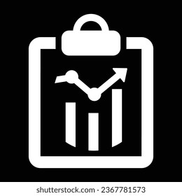 graph icon in simple design. Vector illustration.