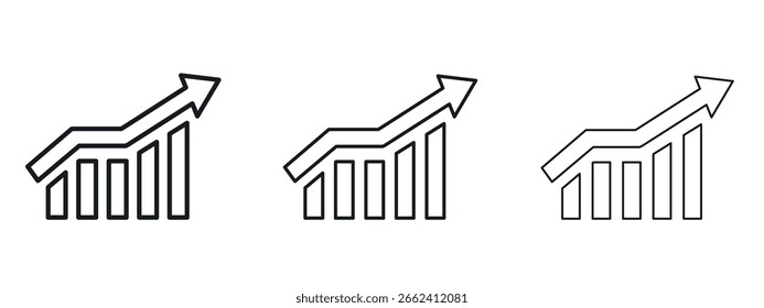 Ícone de gráfico design de linha simples - Ilustração de vetor simples