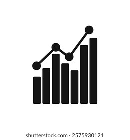 Graph icon Simple thin line flat symbol