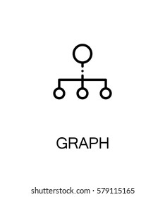 Graph icon. Single high quality outline symbol for web design or mobile app. Thin line sign for design logo. Color line symbol on white background