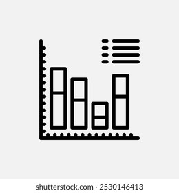 Graph icon is suitable for design elements or other needs has a solid icon style with eps format