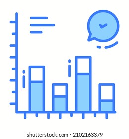 icono gráfico, Encuesta y comentarios, ilustración vectorial moderna 